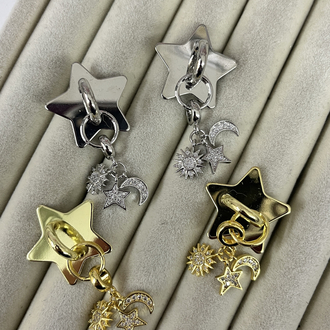 Ay güneş telefon charm(gold)