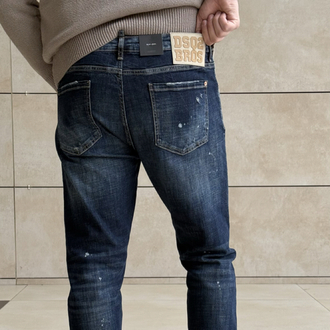 DSQ2 [BROS] NAVY BLUE LAZER KESİM PREMIUM JEANS