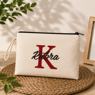 İsme Özel tek taraflı baskılı clutch çanta