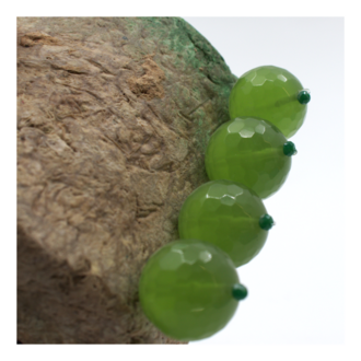 Papier Mache Peridot  Silindir Kap - Naturel ve Yeşil