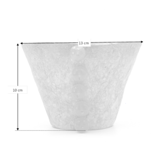 Papier Mache Peridot Konik Kap - Naturel ve Yeşil