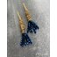 Night Blue Tassel Küpeler