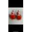 By Bulik Tasarım Orange Pink Love Plush Earrings