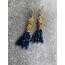 Night Blue Tassel Küpeler