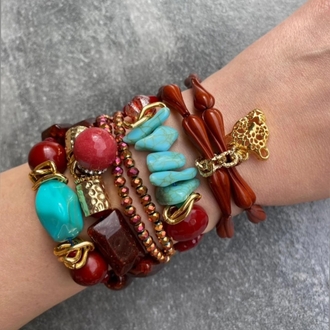 Tile and Turquoise Bileklikler
