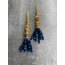 Night Blue Tassel Küpeler