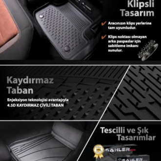 ARACA ÖZEL SAHLER PREMİUM HAVUZLU PASPAS TAKIMI