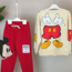 Zara Mickey Mouse Takım, Krem-Kırmızı, (4-9 Yaş)