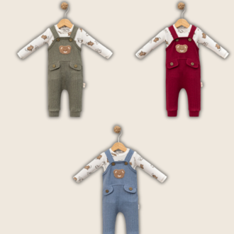Teddy Pals – Organik Bebek Salopet Seti