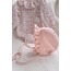 Pembe muslin bebek şapkası