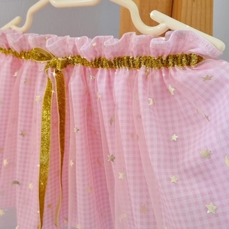 Sakura tül etek ve pelerin(pembe)