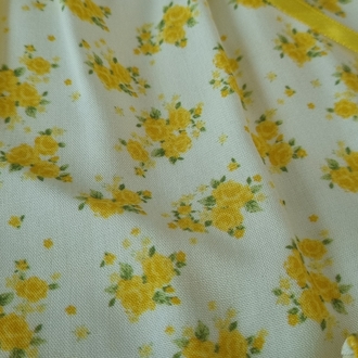 Sarı mini elbise ve bloomer ikili set