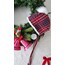 Red plaid şapka