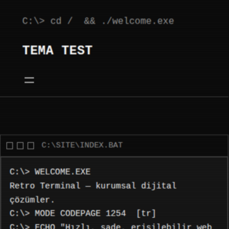 Retro Terminal Teması