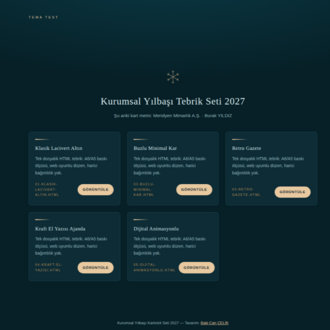 Yılbaşı Kartvizit 2027
