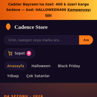 Cadence Store — Halloween & Q4 Teması
