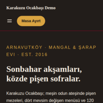 Bistro Rezervasyon Teması