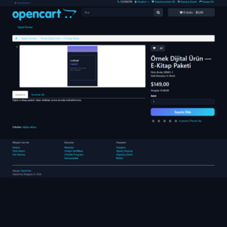 Dijital Mağaza v1 (OpenCart Teması)