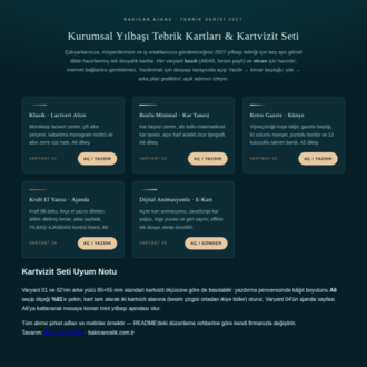 Yılbaşı Kartvizit 2027