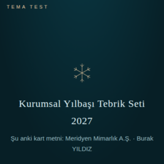 Yılbaşı Kartvizit 2027
