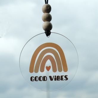 Balkhoon Good Vibes Bohem Gökkuşağı Dikiz Aynası Süsü Araba Süsü Hediyelik Eşya