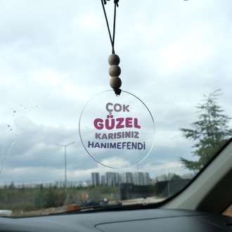Balkhoon Çok Güzel Karısınız Hanımefendi Dikiz Aynası Süsü Araba Süsü Hediyelik Eşya