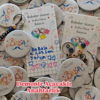 İsme Özel Demonte Açacaklı Anahtarlık