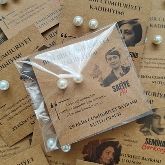Cumhuriyet Kadınları Koleksiyonu İnci Küpe