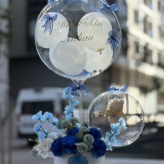 Premıum balon kutusu Mavi
