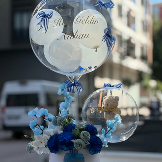 Premıum balon kutusu Mavi