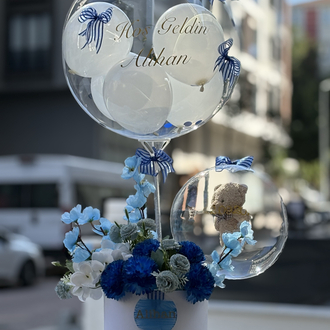 Premıum balon kutusu Mavi