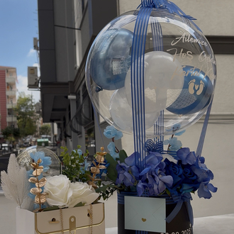 Blue Grace Welcome Set ( Özel hediye balon kutusu)