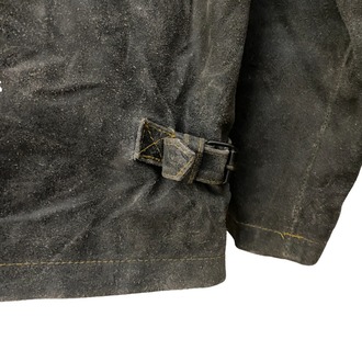 Vintage L-XL Oversize Eskitme Nubuk Deri Mont