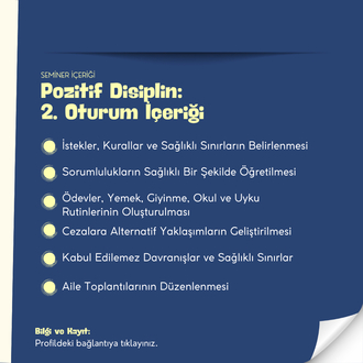 Pozitif Disiplin: Çocuklarda Sağlıklı Sınırlar ve Ko-Regülasyon Yöntemleri | 2-3 Şubat