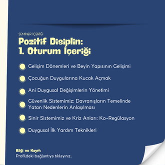 Pozitif Disiplin: Çocuklarda Sağlıklı Sınırlar ve Ko-Regülasyon Yöntemleri | 2-3 Şubat