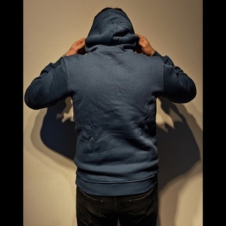 Kapüşonlu Sweatshirt–Mavi