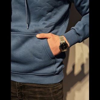 Kapüşonlu Sweatshirt–Mavi