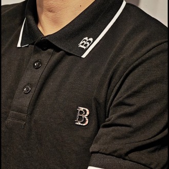 Premium Polo Yaka Tişört-Siyah