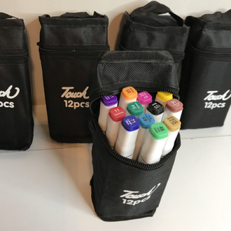 12’li Çantalı Touch marker kalem 