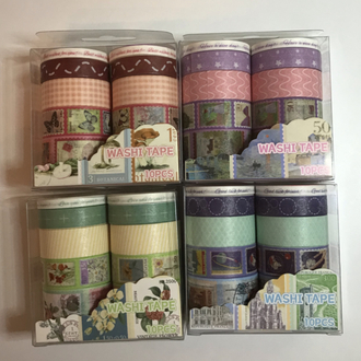 Retro Vintage Desenli Washi Tape 10’lu Set 