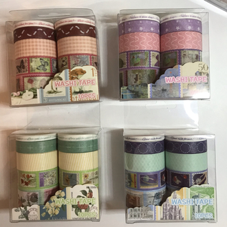 Retro Vintage Desenli Washi Tape 10’lu Set 