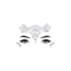 Gümüş Renkli Damla Taşlı Kendinden Yapışkanlı Kristal Yüz Taşı Face Sticker