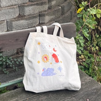 Swan Diaries Tote Bag (Sticker Hediyeli)