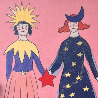 Bea Homegoods: Celestial Duo Tablo (Çerçeve ile birlikte satılmakta) 
