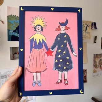 Bea Homegoods: Celestial Duo Tablo (Çerçeve ile birlikte satılmakta) 