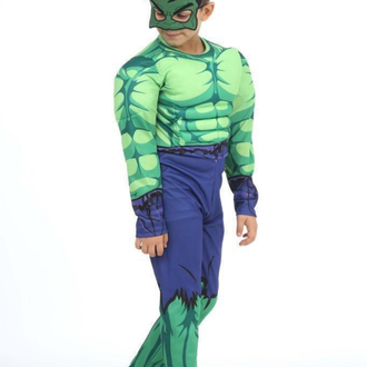 Çocuklar için Kaslı Hulk kostümü/iki farklı renk