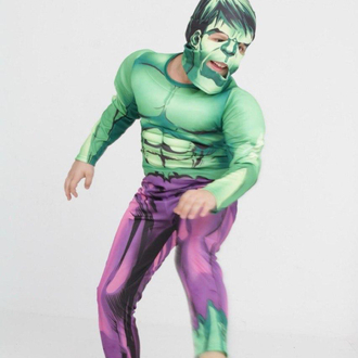 Çocuklar için Kaslı Hulk kostümü/iki farklı renk