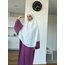  Üçgen Sufle Eşarp (Khimar) - Krem