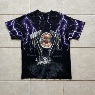 1995 HD Thunder&Lightning AOP Tee Medium