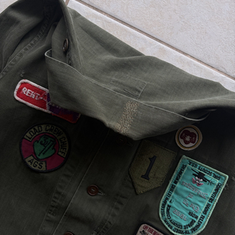 1959 Dutch Army Patch Shirt S-M